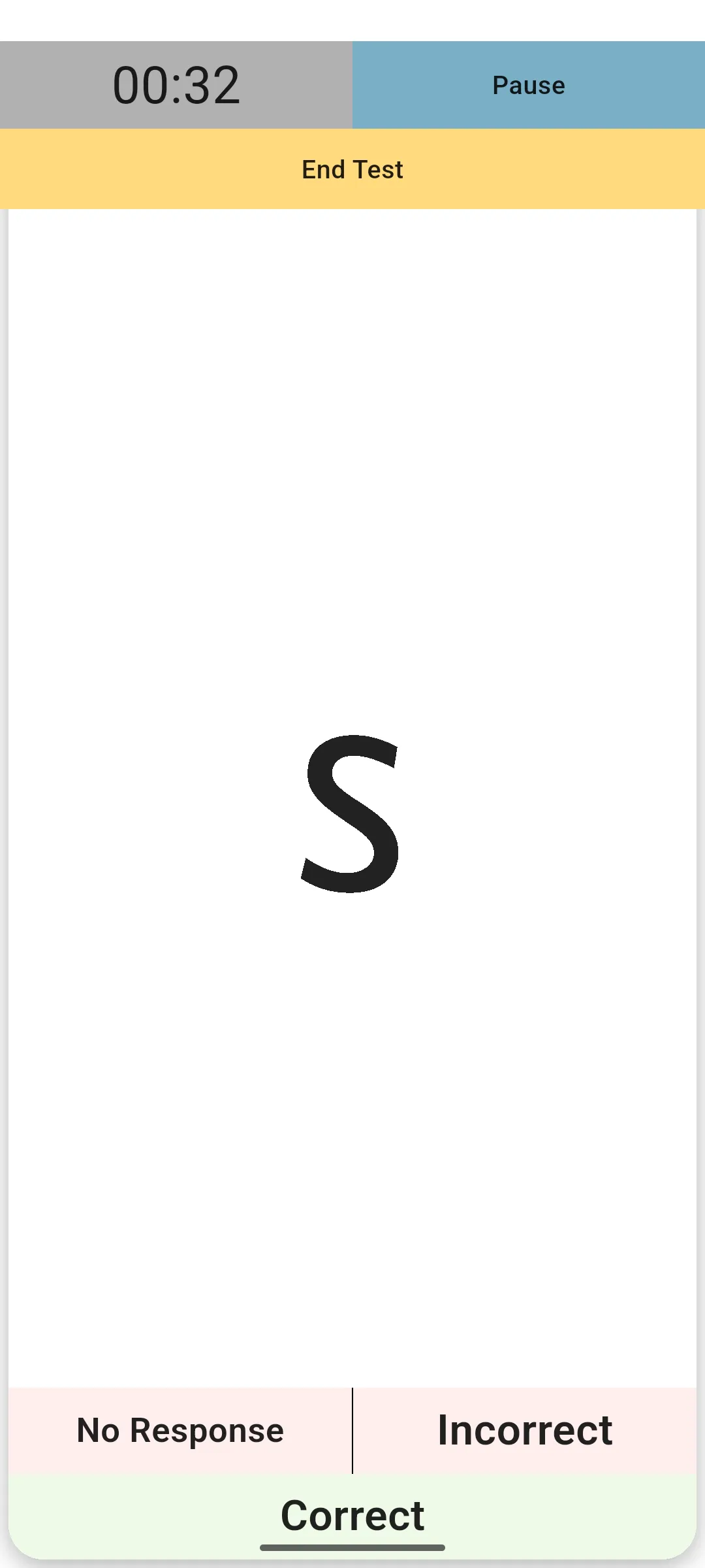 Word-by-word assessment with Correct, Incorrect and No Response controls